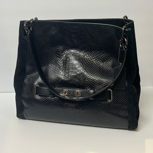 Black over the shoulder Coach bag